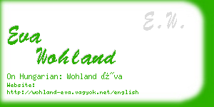 eva wohland business card